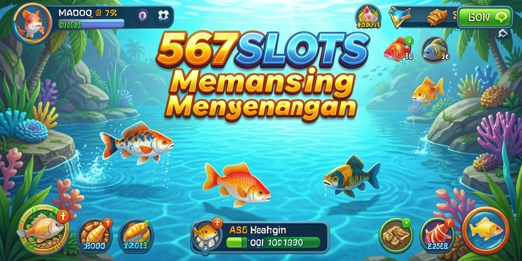 Tangkapan layar menunjukkan aksi memancing yang menarik di 567SLOTS.