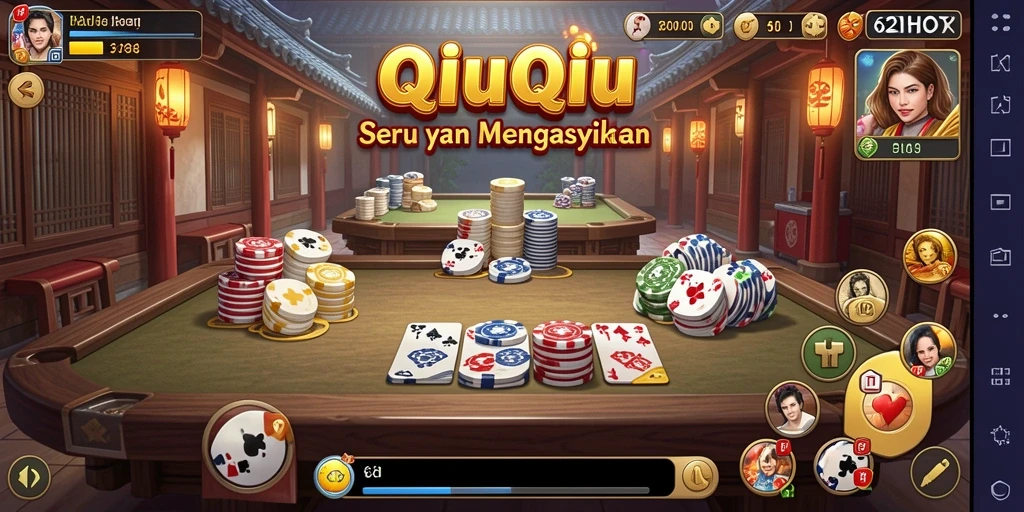 Tampilan gameplay QiuQiu yang seru dan menarik di 62HOT.