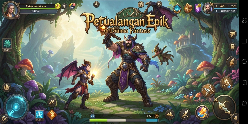 Tangkapan layar utama 8768 menampilkan aksi seru dalam gameplay RPG.