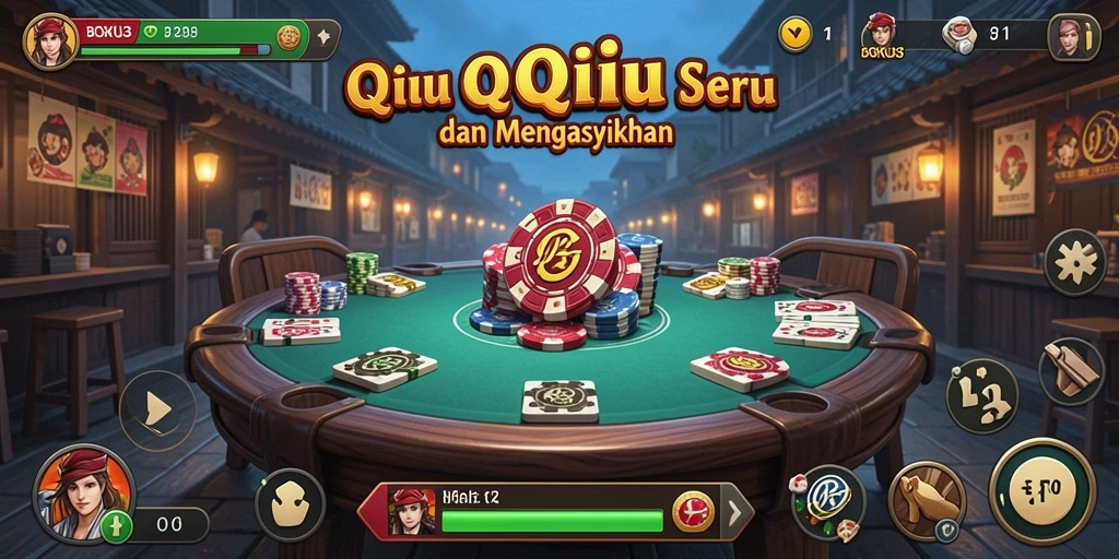 Tampilan gameplay QiuQiu yang seru dan interaktif.