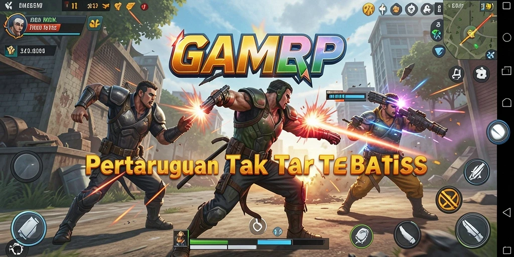 Tampilan aksi intens dalam gameplay GAMERP yang menegangkan.