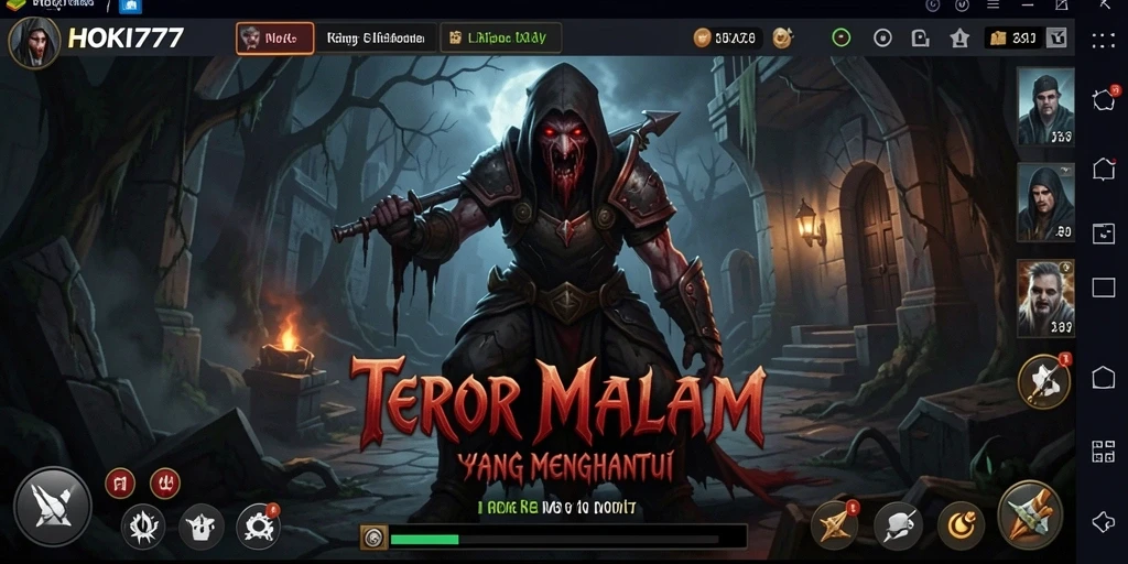 Tampilan menegangkan dari gameplay HOKI777 dengan suasana Horror yang mencekam.