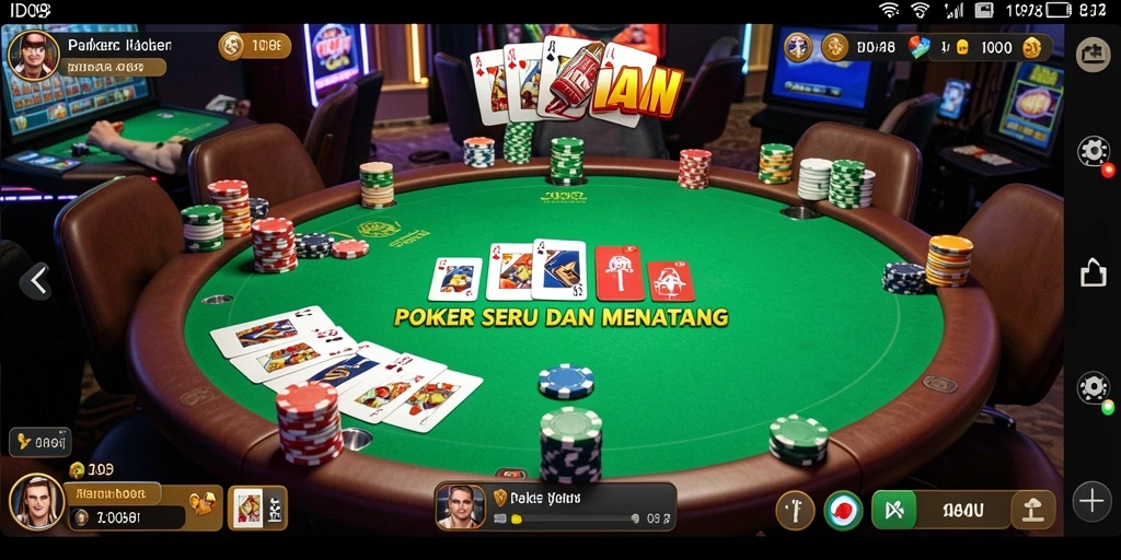 Screenshot bermain poker di ID098 dengan gameplay menarik.