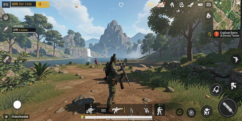 Screenshot gameplay IDR89 menampilkan eksplorasi dunia yang luas dan indah.