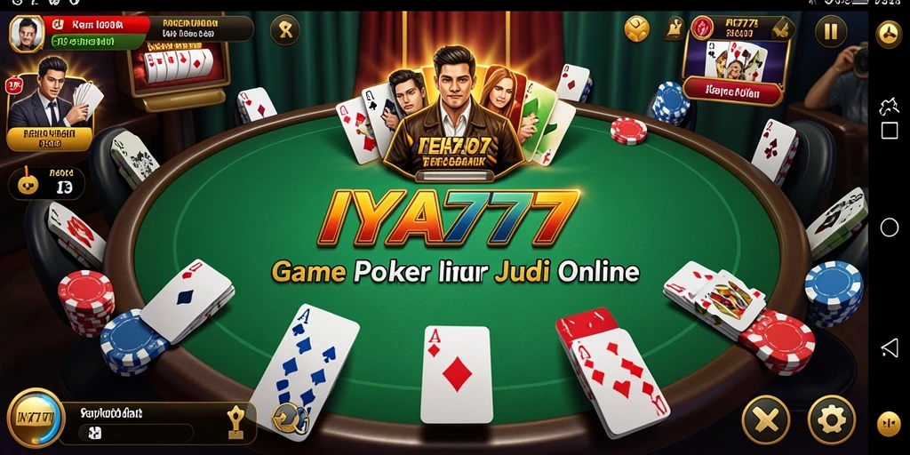 Tampilan gameplay menarik dalam permainan poker IYA777.