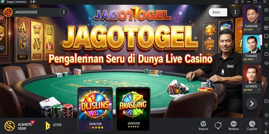Tampilan gameplay langsung dari JAGOTOGEL dengan dealer profesional.