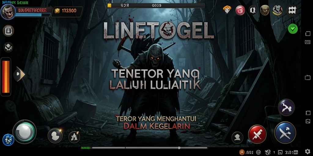 Screenshot dari gameplay <strong>LINETOGEL</strong> yang menegangkan dan mencekam.