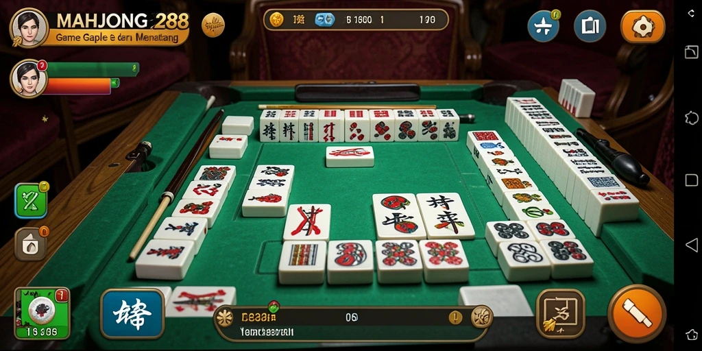 Screenshot MAHJONG288 menunjukkan keseruan bermain Gaple.