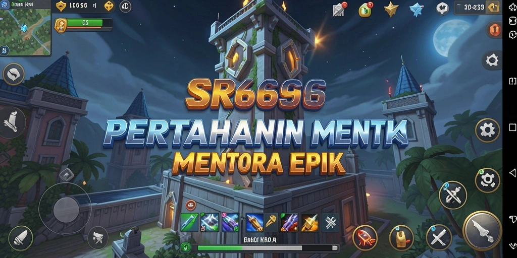 Screenshot gameplay Tower Defense dari SR6666 menunjukkan aksi seru dan strategi.