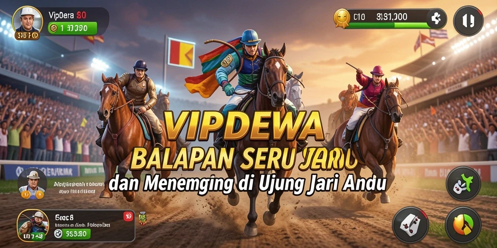Gameplay mendebarkan dengan balapan kecepatan tinggi di VIPDEWA.