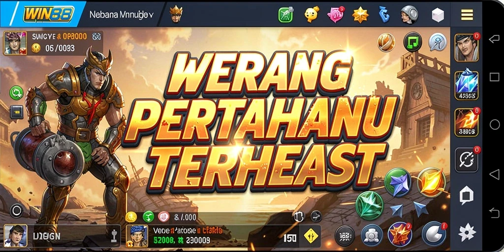 Menampilkan aksi seru dan strategi di gameplay Tower Defense.